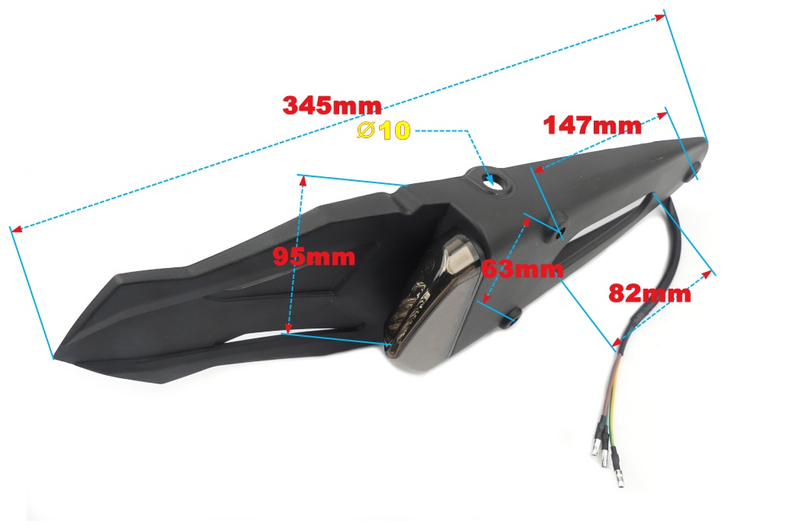 Lampa tył led z błotnikiem dymiony klosz homologacja E24