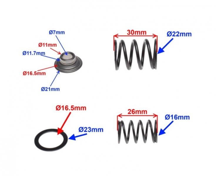 Sprężyny uszczelniacze zaworowe MRF140 YX140