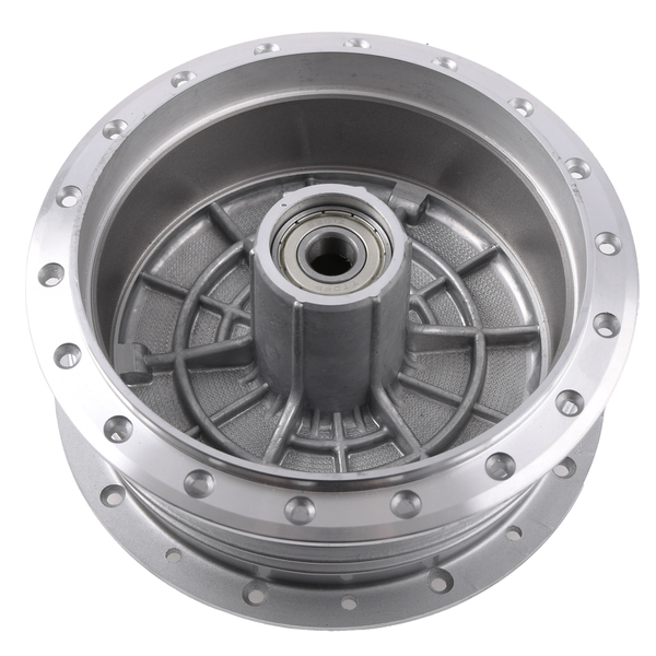 Piasta kompletna z tulejką łożyskami segerem polerowana Simson DPR Classic