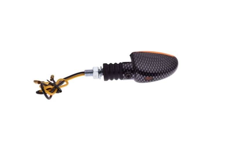 Kierunkowskaz owal pomarańczowy carbon prawy przód