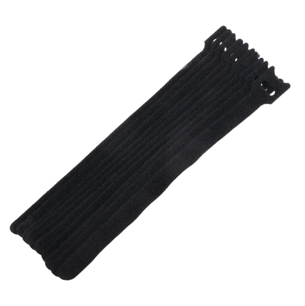 Opaska rzep czarna organizer instalacji elektrycznej 210x12mm 10 sztuk