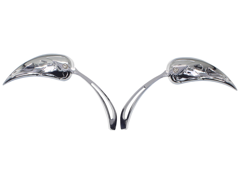 Lusterka motocyklowe chrom chopper bober m8 m10