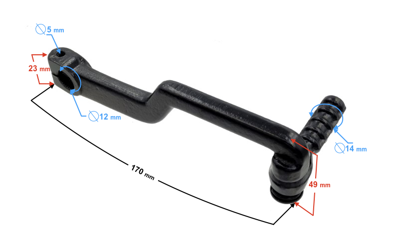 Dźwignia rozrusznika nożnego Dzwignia startera Skuter 4T starter kopka