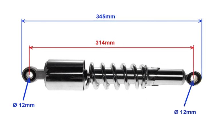 Amortyzator tył chrom zipp neken benzer street gb