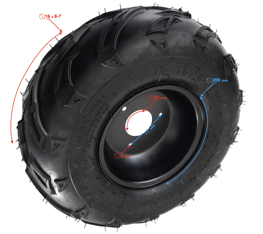 Opona 16x8-7 (160/70-7) 17F quad atv