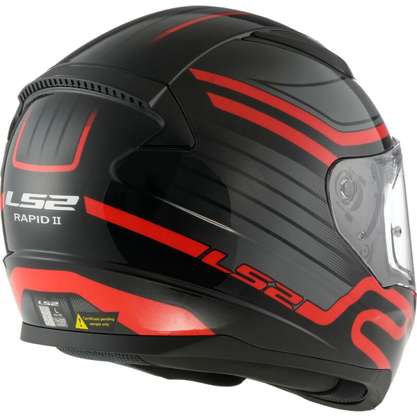 Kask integralny LS2 FF353 RAPID II CIRCUIT BLACK RED homologacja ECE 22.06