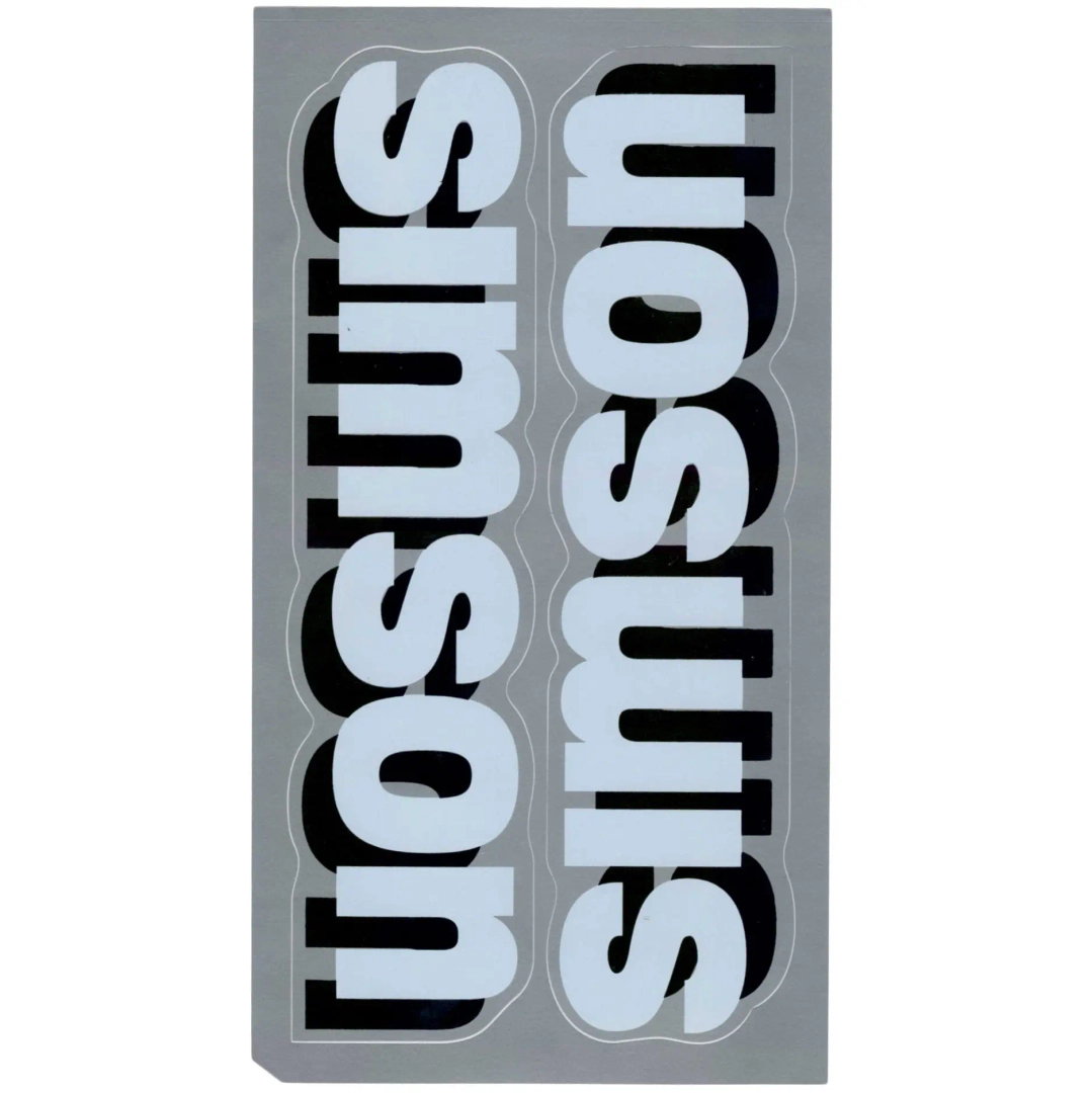 Naklejki zbiornika Simson biało / czarno / srebrne 2 sztuki Węgry