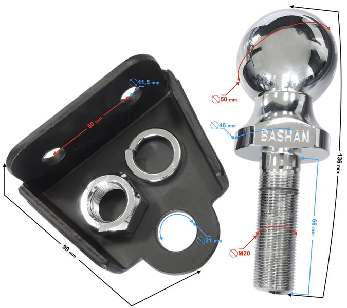 Kula haka holowniczego quad atv Barton Road Hunter