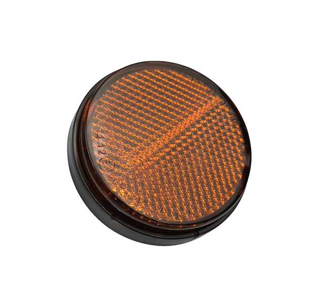 Odblask okrągły pomarańczowy homologacja M6 średnica 59mm