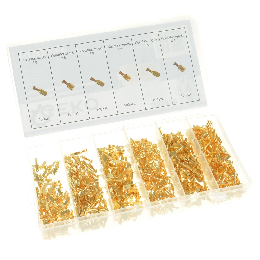 Zestaw konektorów i końcówek elektrycznych 600 sztuk