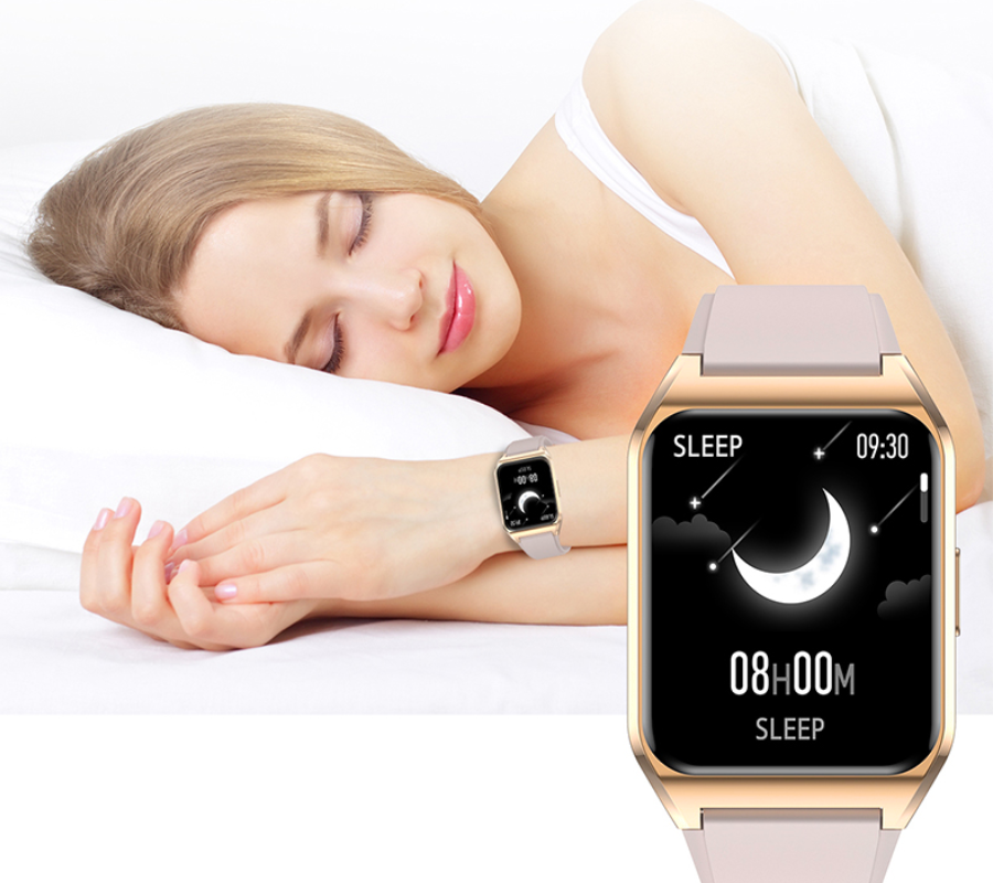 Smartwatch zegarek Rubicon damski RNCE89 złoty różowy pomiar tętna krwi