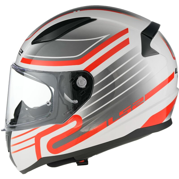 Kask integralny LS2 FF353 RAPID II CIRCUIT WHITE RED homologacja ECE 22.06
