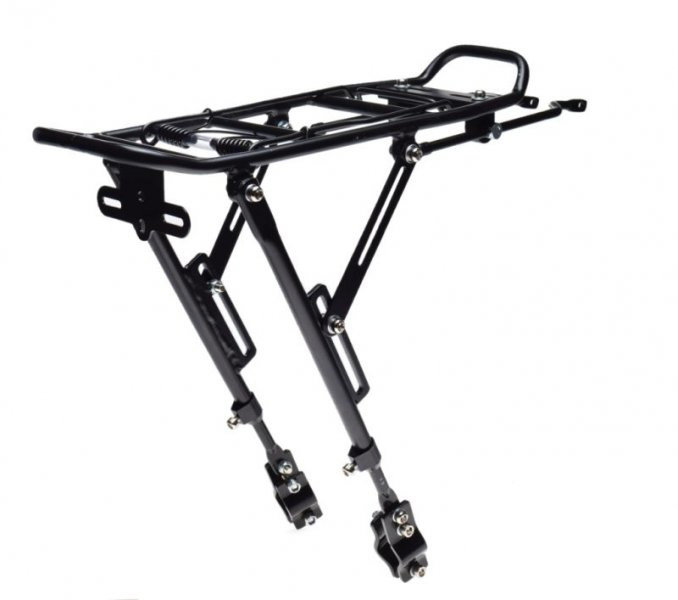 Bagażnik tył aluminiowy rowerowy do tarcz czarny