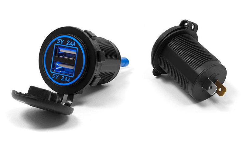 Motocyklowe samochodowe gniazdo zapalniczki ładowarka 12V 24V 2xUSB