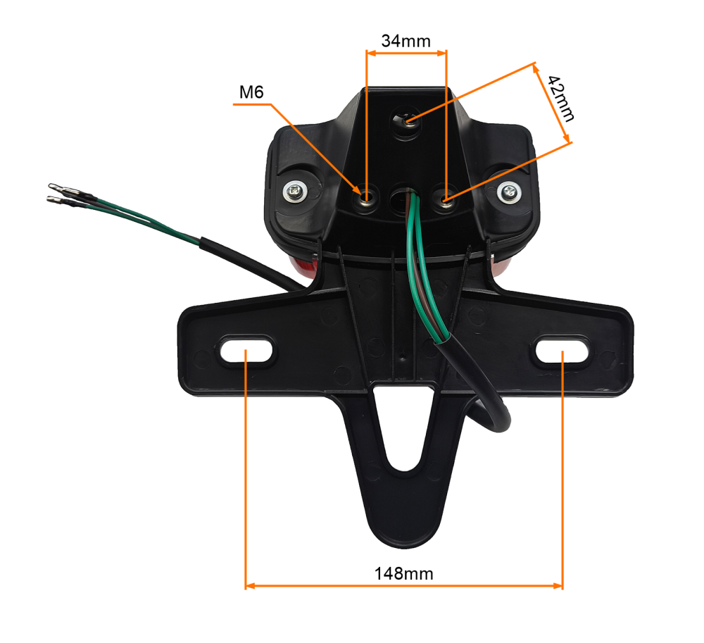 Lampa tył ze stelażem prostokątna uniwersalna światło stop postojowe