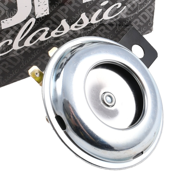 Sygnał dźwiękowy klakson srebrny 6V 60mm Simson DPR Classic