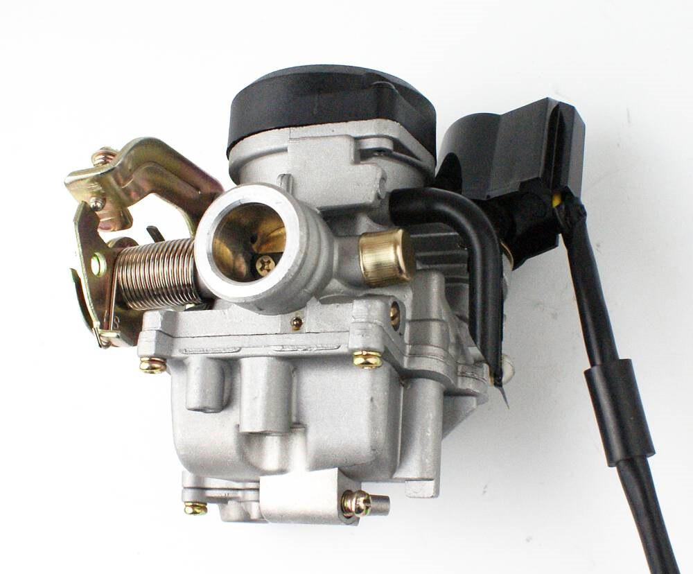 Gaźnik 4T GY6 50ccm pompka + plastikowa pokrywka