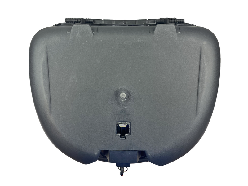 Kufer centralny bagażnikowy z odblaskiem kluczyki 43x38,5x28cm skuter