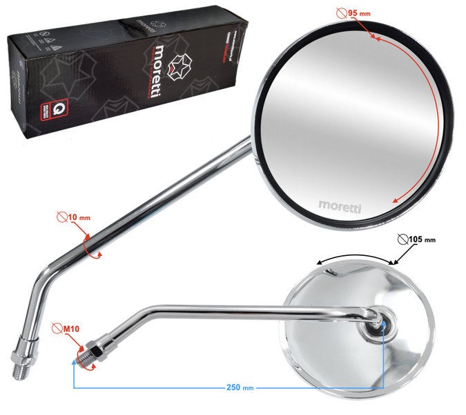 Lusterka R+R M10 Barton Ranger Classic homologacja