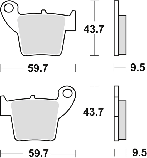 TRW klocki hamulcowe KH346 HONDA CRF 250 CRF 450