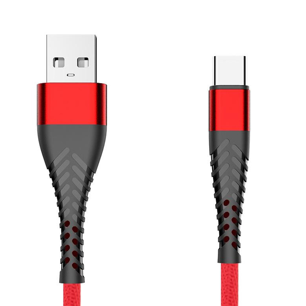 Wzmocniony kabel Spider USB/ USB Typ-C 3m czerwony