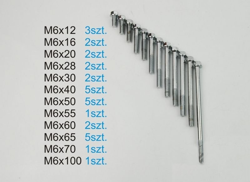 Komplet śrub do silników 50-125ccm