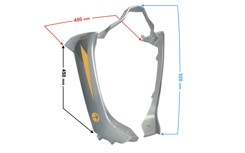 Obudowa dolna przednia srebrno-złota Barton Scalpel