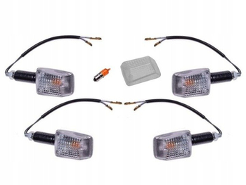 Kierunkowskaz mini carbon.jasny długi 4 szt+gratis