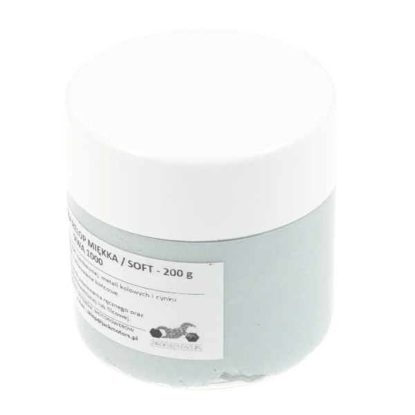 Pasta polerska miękka Relop siwa P1000 do stali nierdzewnej metali kolorowych 200g