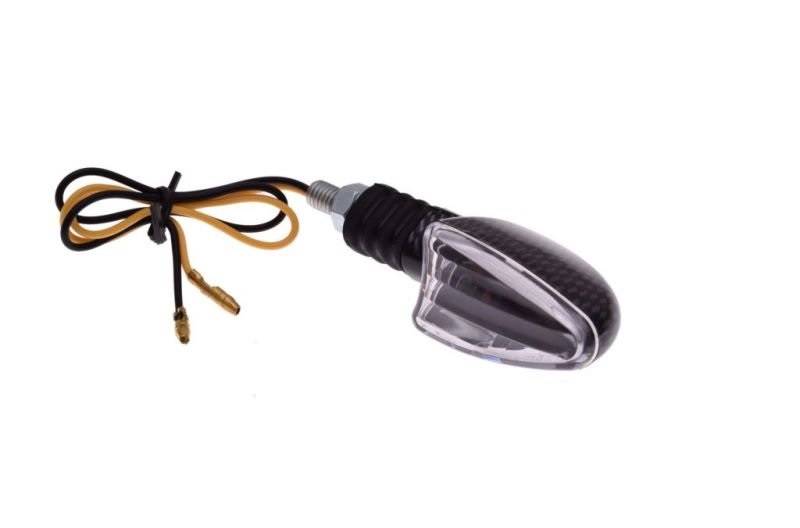 Kierunkowskaz owal carbon na gumie 12v prawy przód