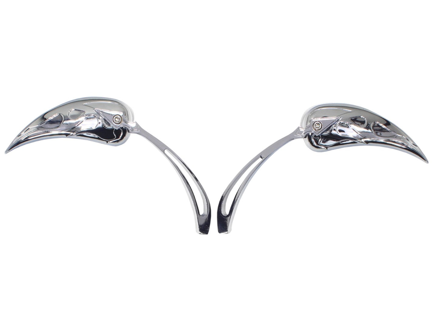 Lusterka motocyklowe chrom chopper bober m8 m10