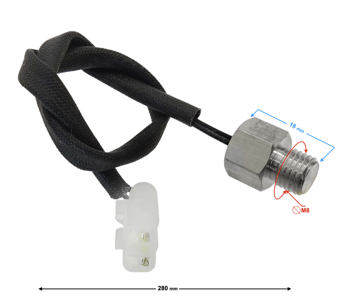 Element wtrysku, Czujnik temperatury z końcówką męską do Hyper 125