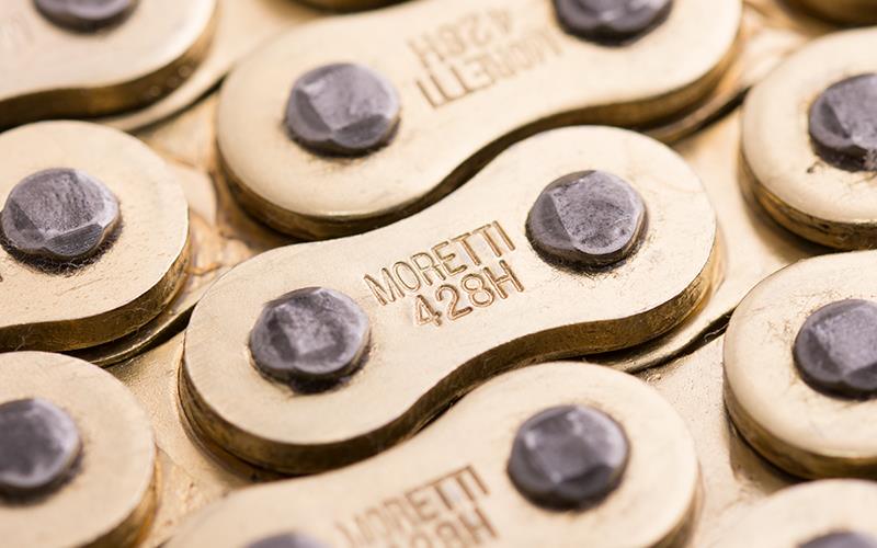 Łańcuch napędowy 428h 130 ogniw WZMOCNIONY złoty Moretti ATV QUAD BASHAN