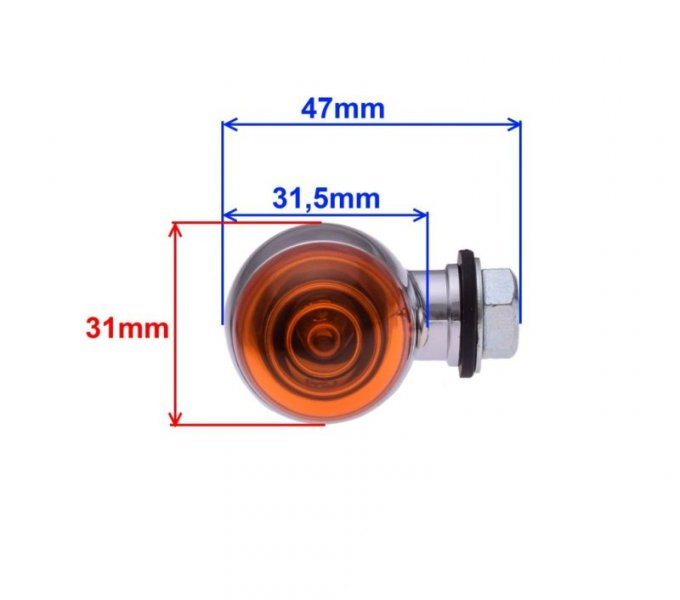 Kierunkowskaz kierunki kierunek metal chrom 12v