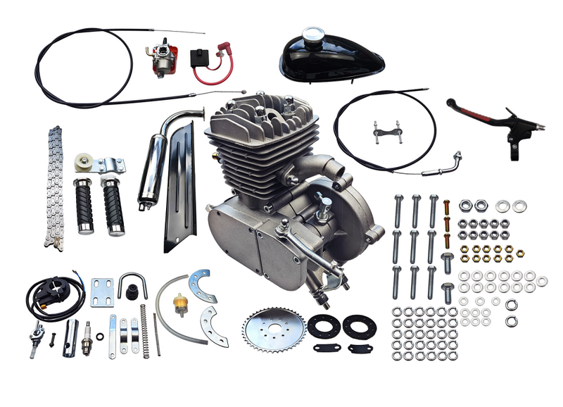 Silnik spalinowy 80cc rowerowy kompletny do ramy rowerowej typu V 26 cali