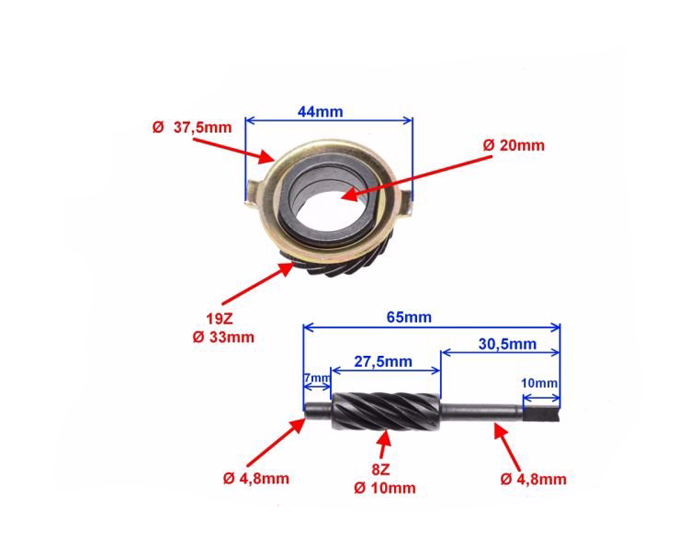 Wałek 8z licznik zestaw naprawczy ślimak 19z
