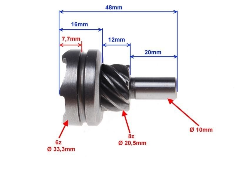 Koło rozrusznika 8 zębów skuter gy6 4t romet vapor