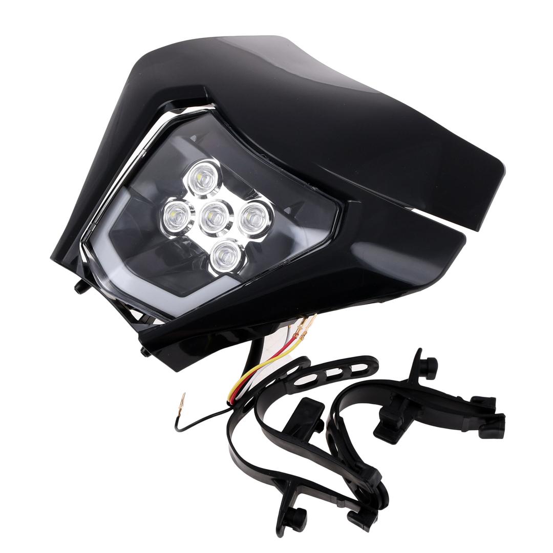 Owiewka uniwersalna czarna z wkładem lampy Led cross enduro 