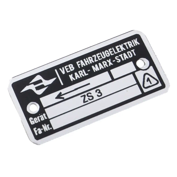 Tabliczka blacha znamionowa Junak - iskrownik ZS3