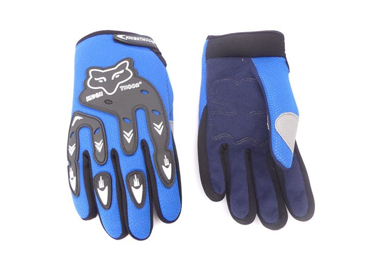 Rękawice rękawiczki enduro cross quad niebieskie