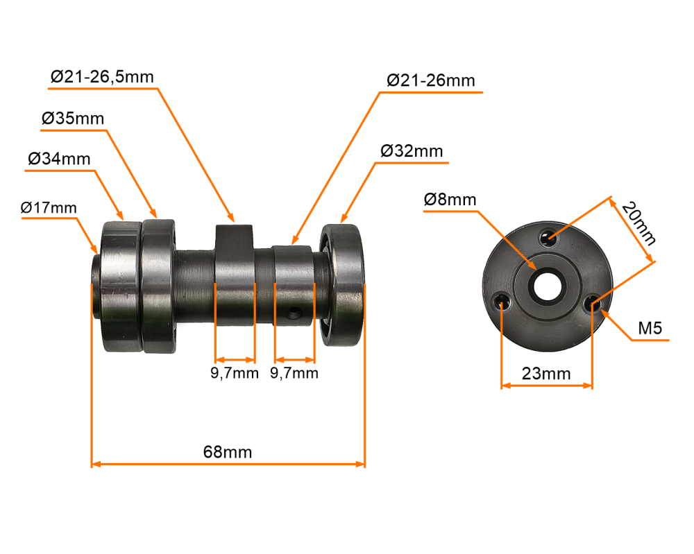 Wałek rozrządu 50CM 139FMB Motorower Quad Atv 50ccm Manual