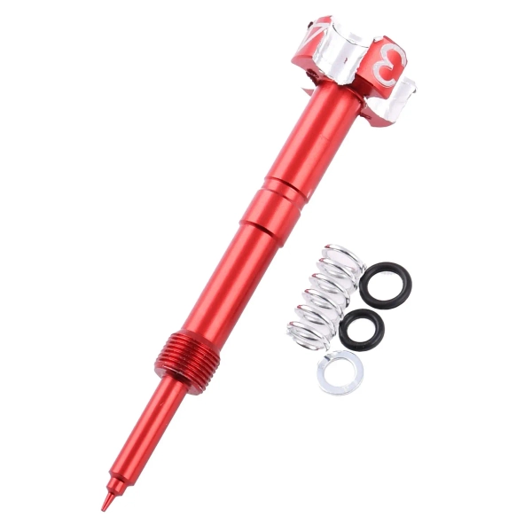 Śruba regulacji mieszanki gaźnika Keihin FCR czerwona aluminiowa Racing Force