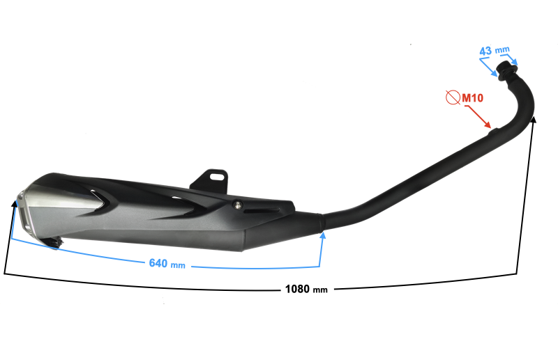 Tłumik wydech do motoroweru 139FMB Barton FR 2