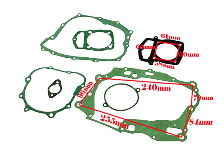 Uszczelki silnika 65,40 quad atv cross 250 4t