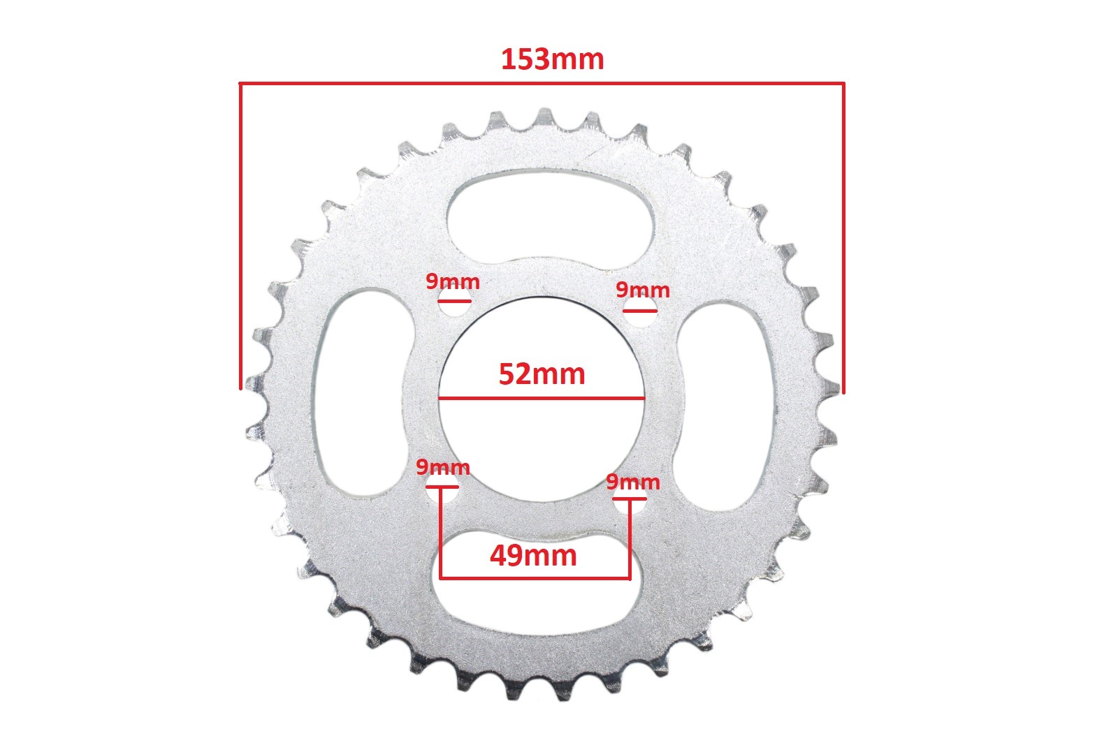 Zębatka tył Cross 420H 37z 52mm Quad atv Cross 110cc 125cc