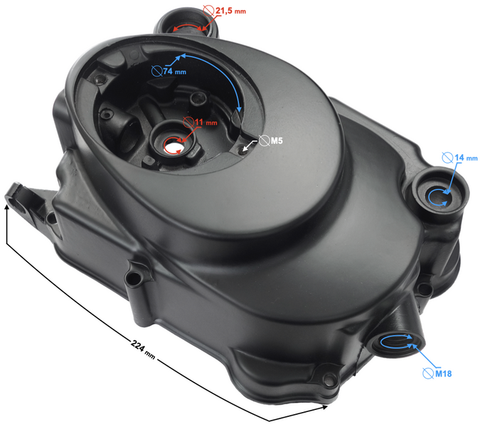 Pokrywa sprzęgła czarna do Barton Fighter 2 139FMB