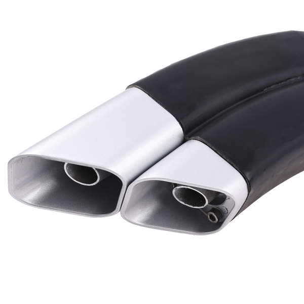 Końcówka wydechu GP Racing Double czarna podwójna rura 415mm