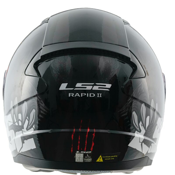 Kask integralny LS2 FF353 RAPID II CLAW BLACK homologacja ECE 22.06
