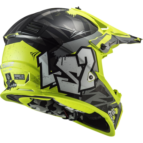 Kask dziecięcy LS2 MX437 FAST II MINI CRUSHER BL.H-V homologacja 22.06