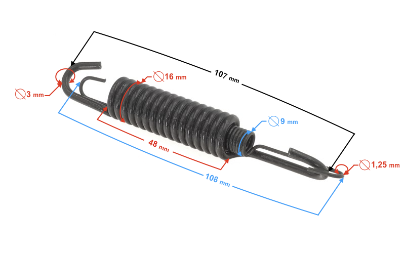 Sprężyna podpory centralnej do skutera B-Max